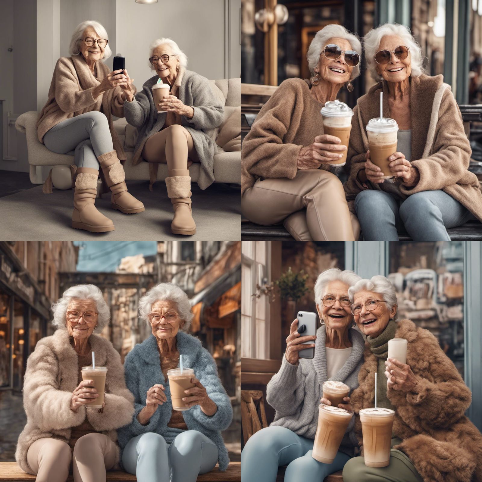 Circa 2063: you will have to pry the iced coffee, leggings, and uggs out of our cold dead hands #besties 👭
