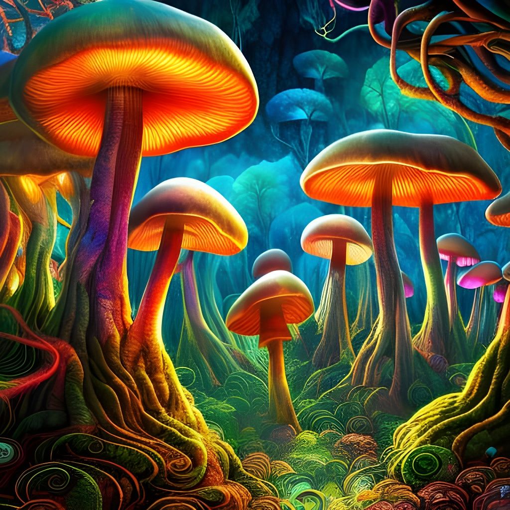 Magic Shrooms - Ai Generated Artwork - Nightcafe Creator