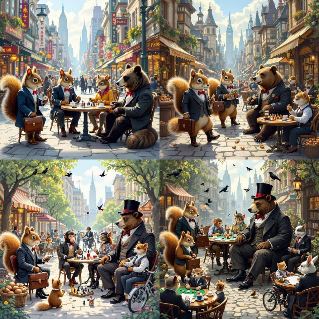 Animals Living Human Lives in a Bustling City