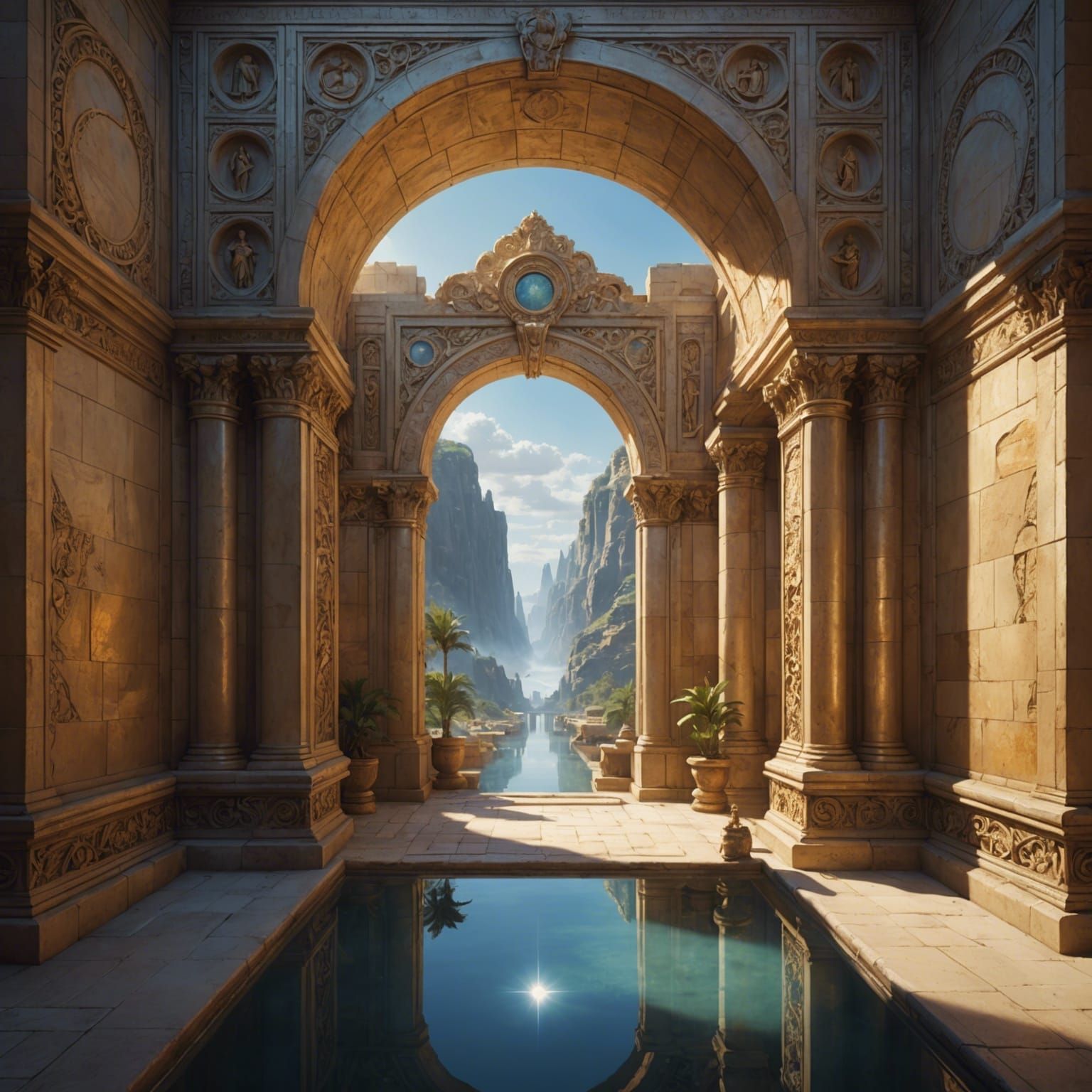 Otherworldly Gateway: A Radiant Journey Through Life