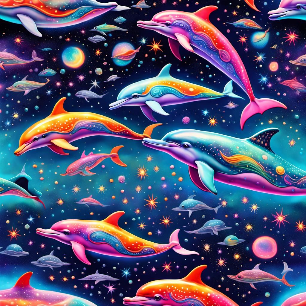 Cute dolphin pod