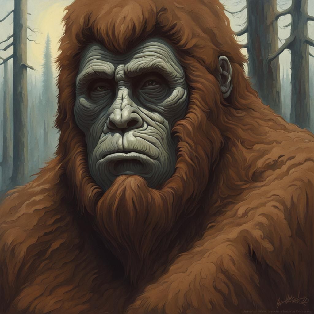 Bigfoot Needs Some Sleep... - AI Generated Artwork - NightCafe Creator