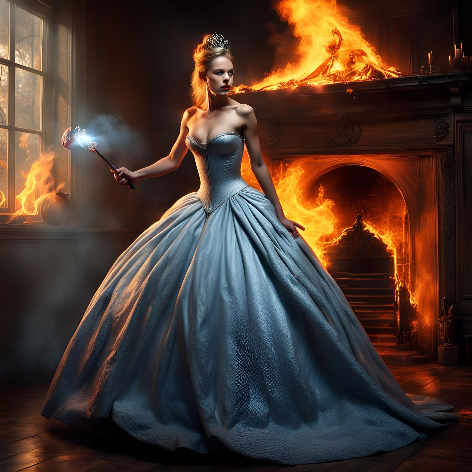 Fire revanche, Cinderella cleaned the house!  by @S Ibrahim