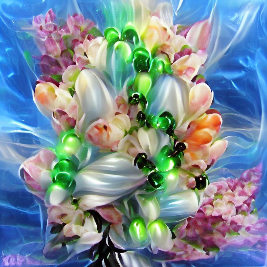 Bouquet of the lily of the valley 8k beautiful colors opales...