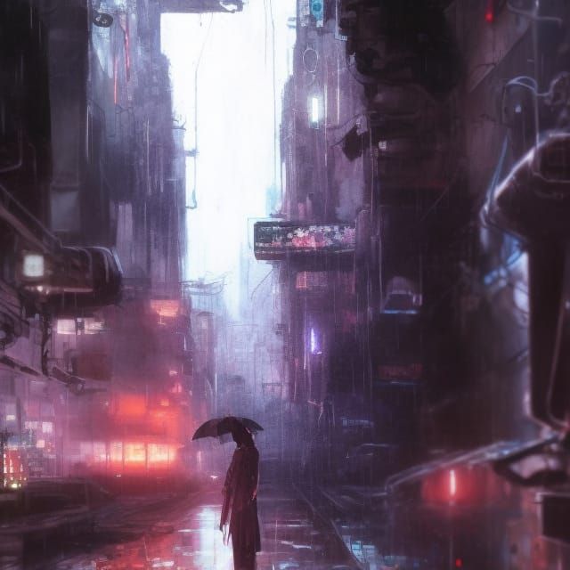 cyberpunk - city of rain #2