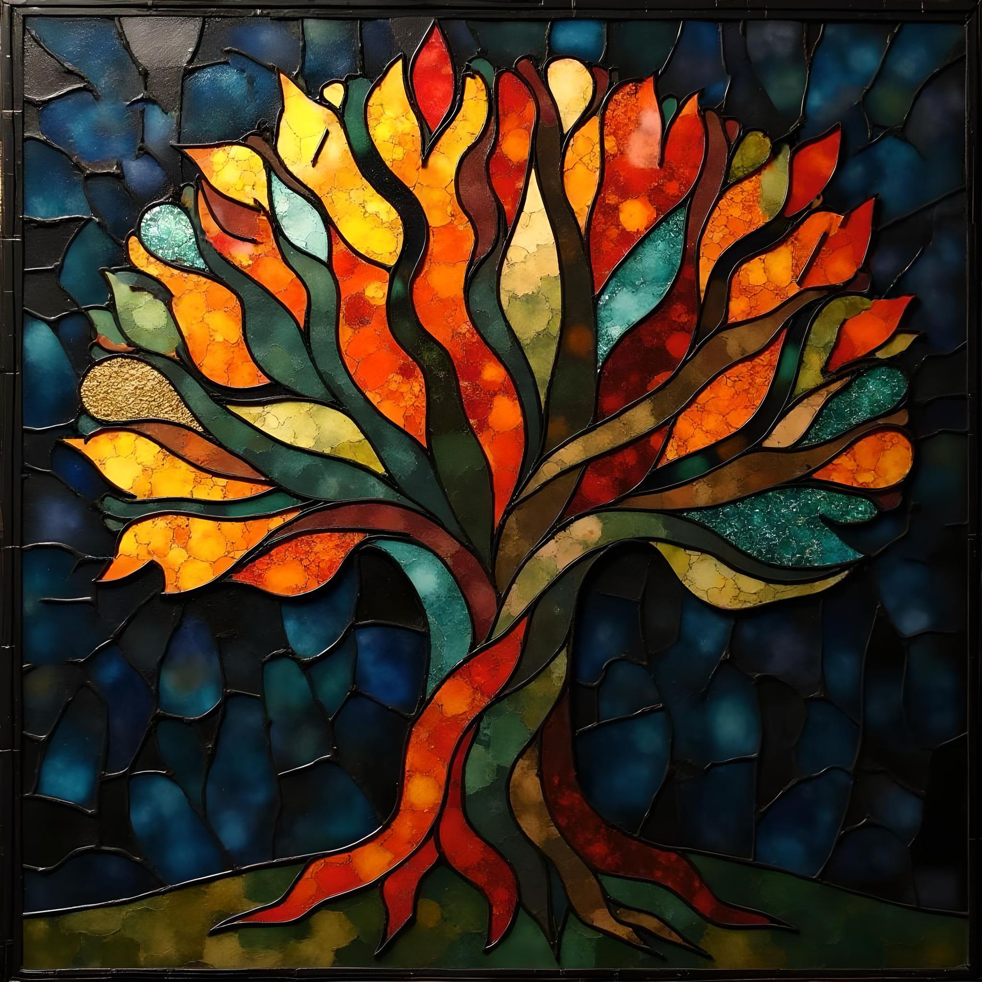 stained glass tree



