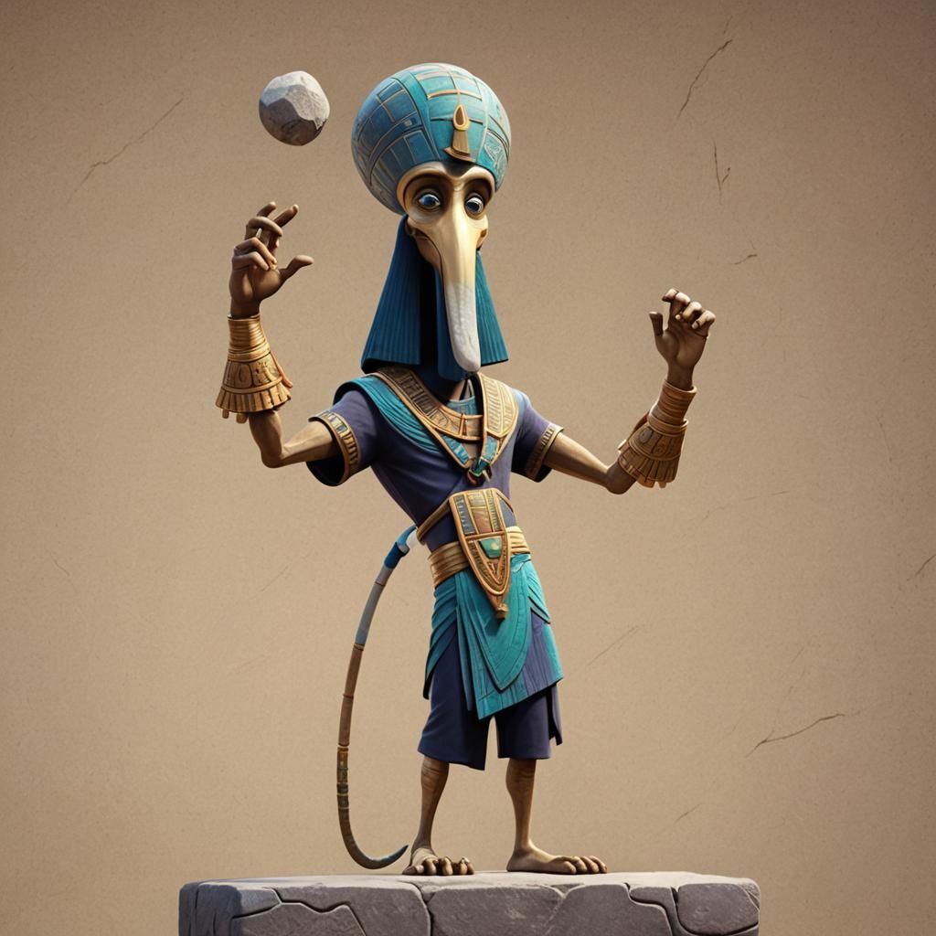 Thoth 
holds a ten ton stone 
balanced on a single finger. 
...