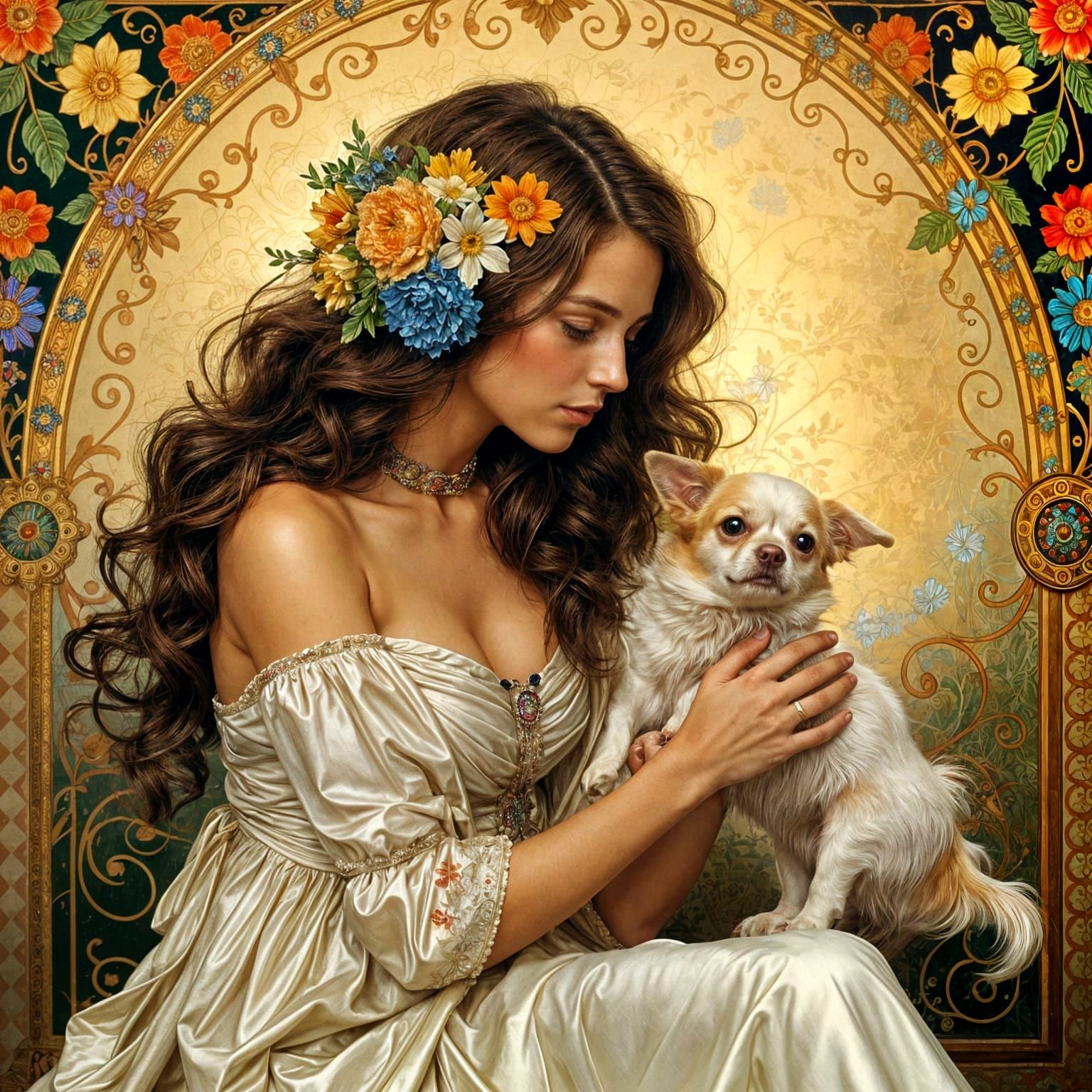 Woman with her Dog  by @Melanie Rhoades 