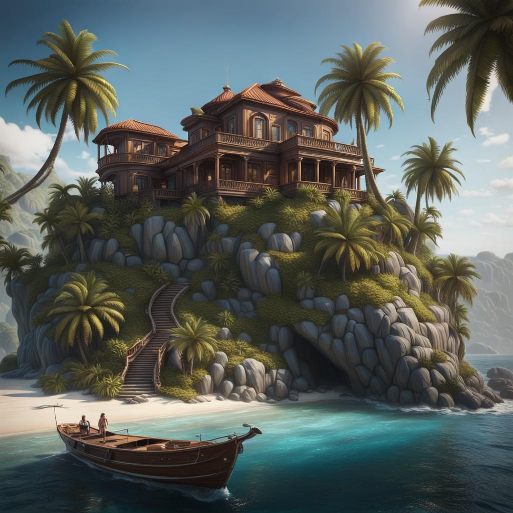 Remote island villa