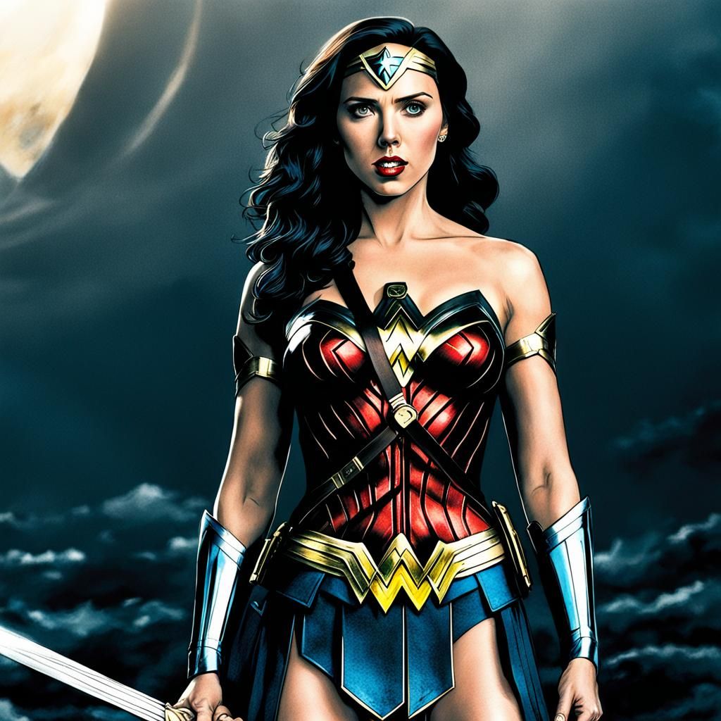 Scarlett Johansson as Wonder Woman - AI Generated Artwork - NightCafe ...