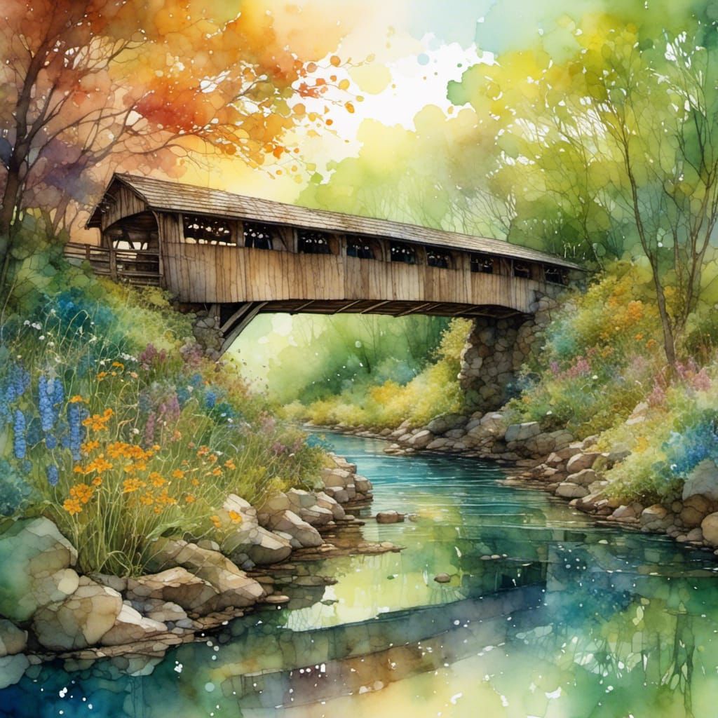 New England Covered Bridge  by @Tektonten
