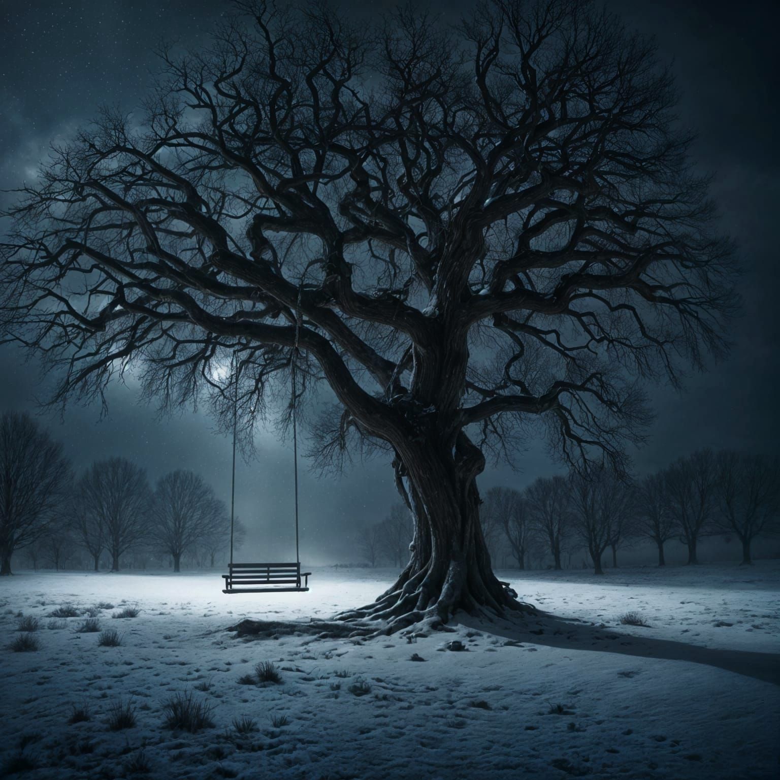 A lonely swing in winter   by @avionesplateados 