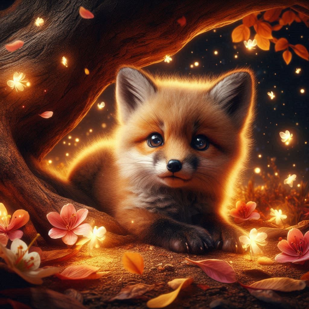 Fox in the fairy forest