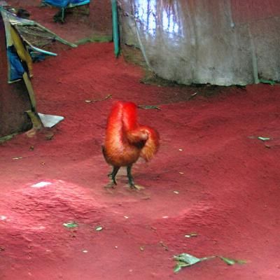 A red Chicken