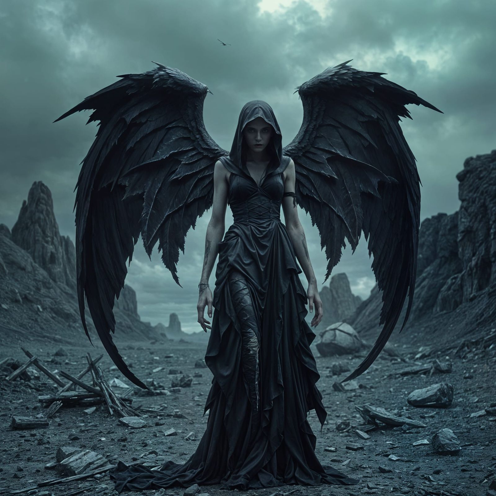 A portrait of an angel of death  by @The GeGen