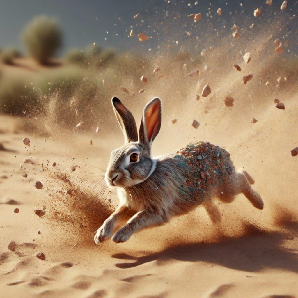 Running rabbit  by @FleurTerreur