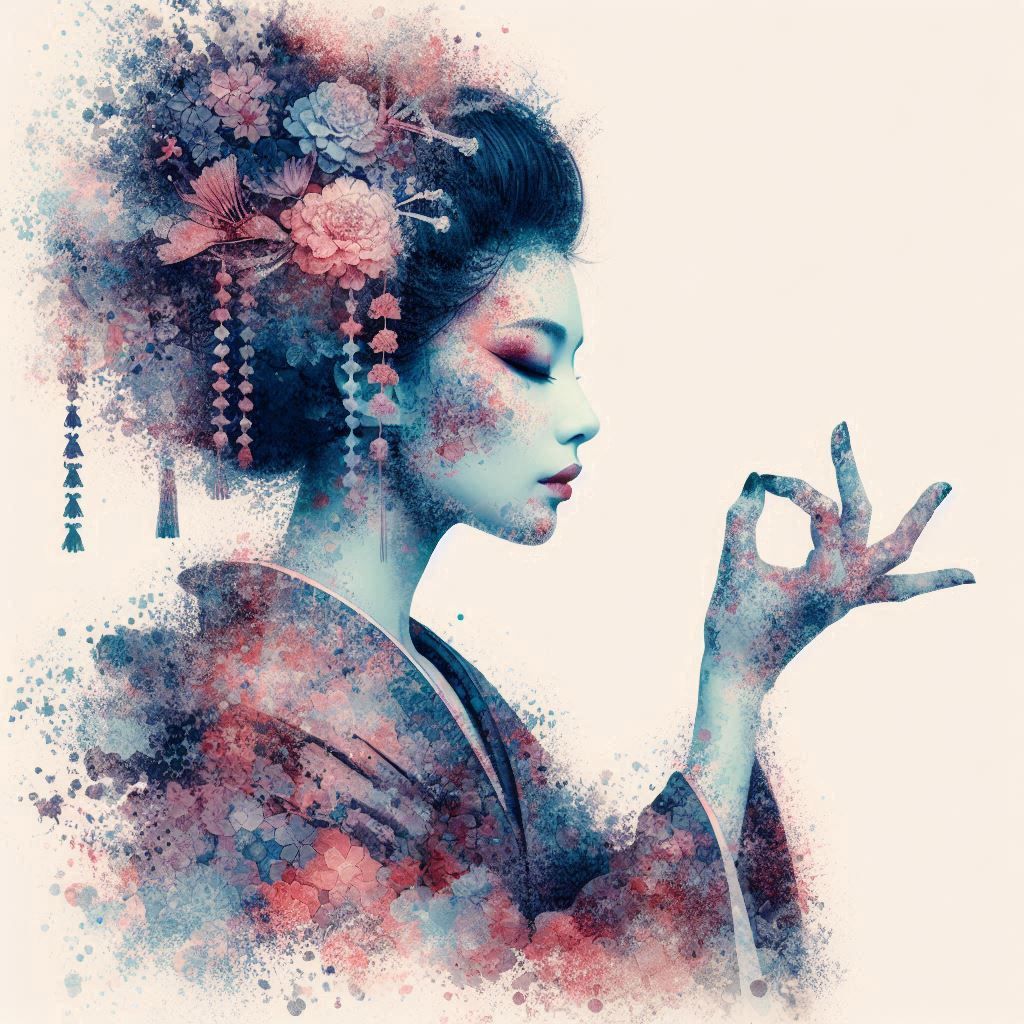 double exposure beautiful fantasy DALL-E 3 portrait landscap...