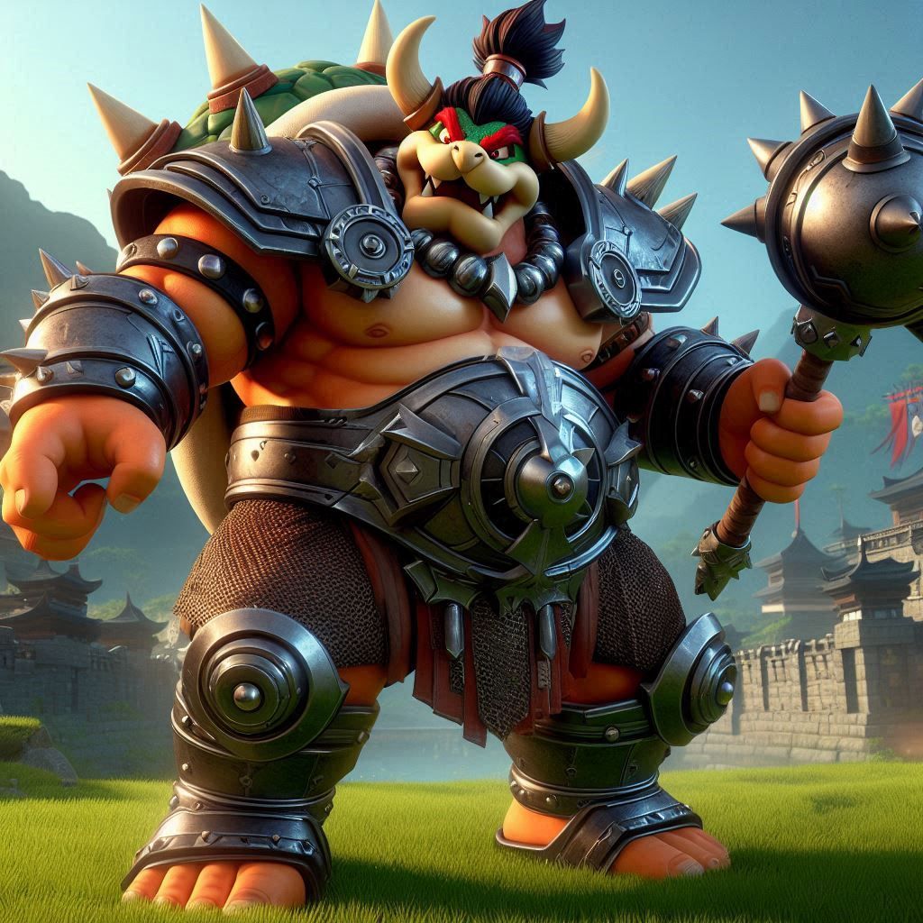 Nintendo Bowser armored Sumo wrestler