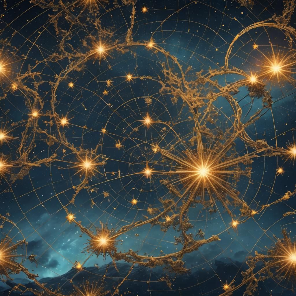 star map night   by @Amora