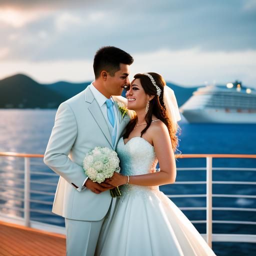 a wonderful wedding on a cruise ship bride and groom