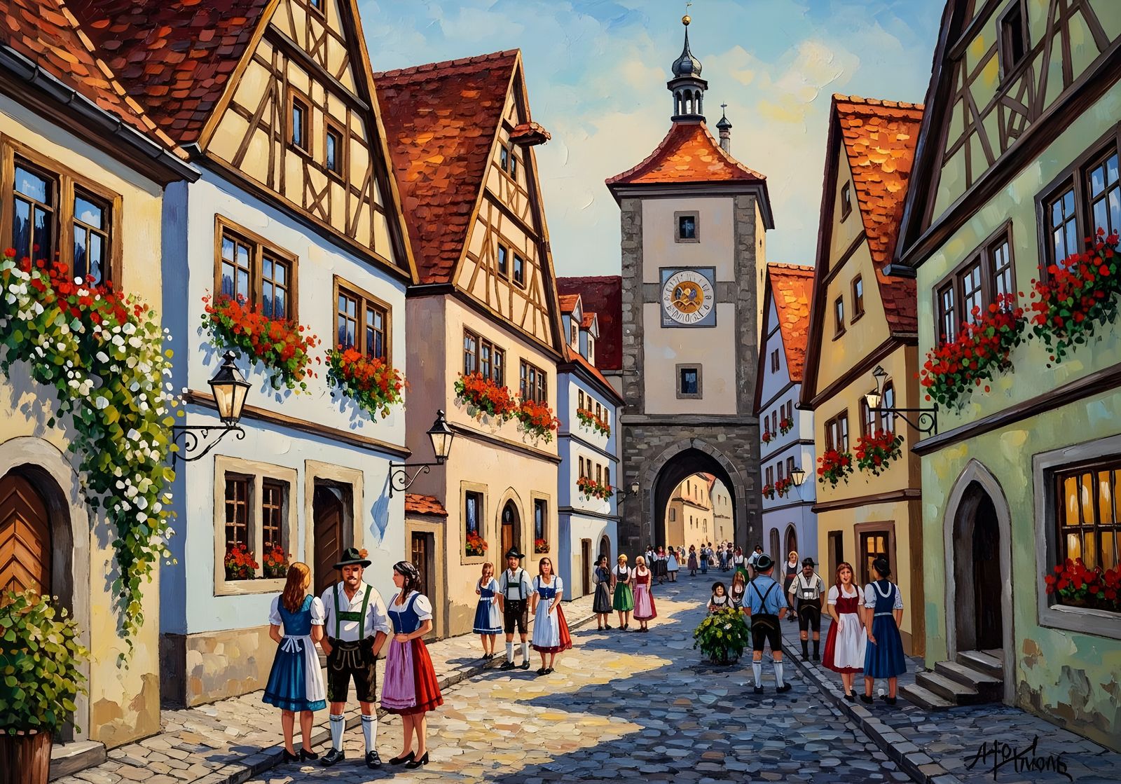 Oktoberfest impression of Rothenburg ob der Tauber, Germany  by @Gary Murakami