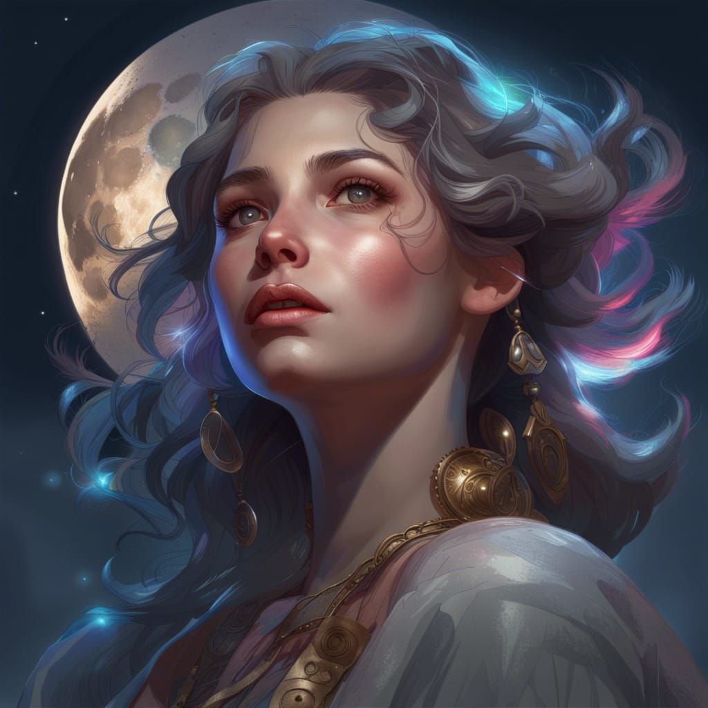 The moon is beautiful, isn't it? - AI Generated Artwork - NightCafe Creator