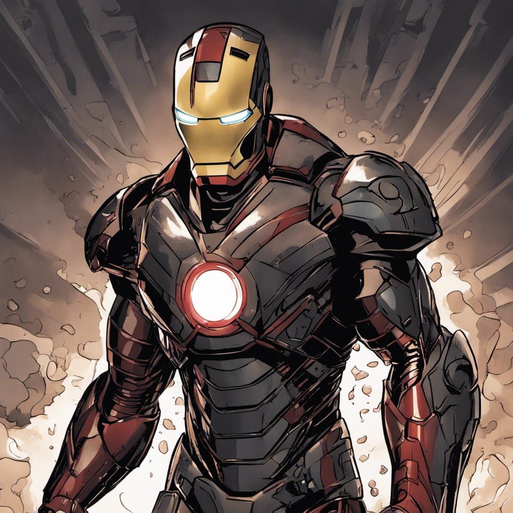 Dark Iron Man - AI Generated Artwork - NightCafe Creator