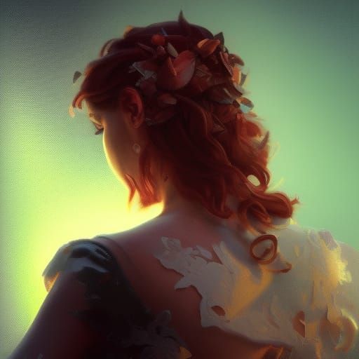 Musical Cake Portrait in Art Nouveau Style