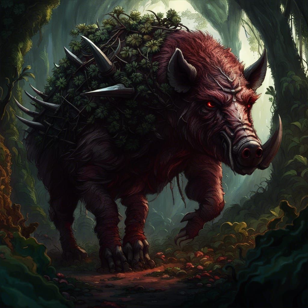 Demonic Boar - AI Generated Artwork - NightCafe Creator