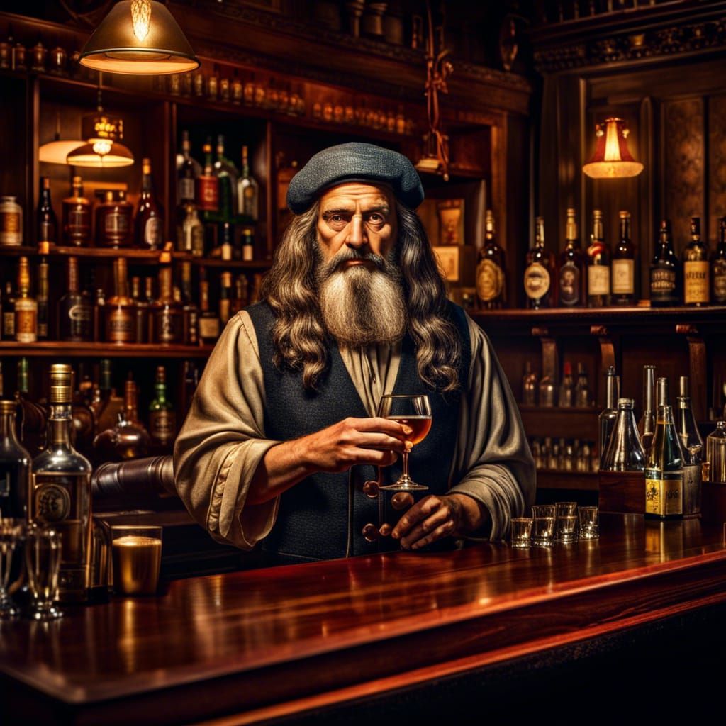 barkeeper leonardo da vinci  by @Keyser_Soeze