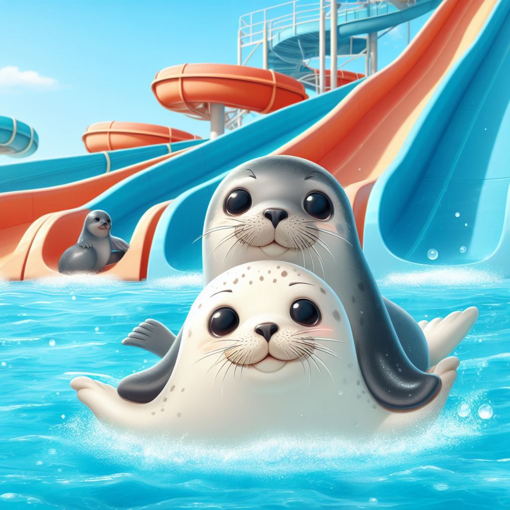 hi from seals at theme park for sage-san