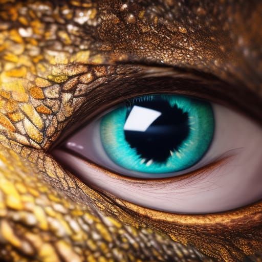 Eye of a baby dragon