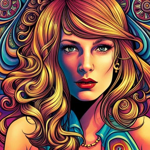 Psygirl psychedelic - AI Generated Artwork - NightCafe Creator