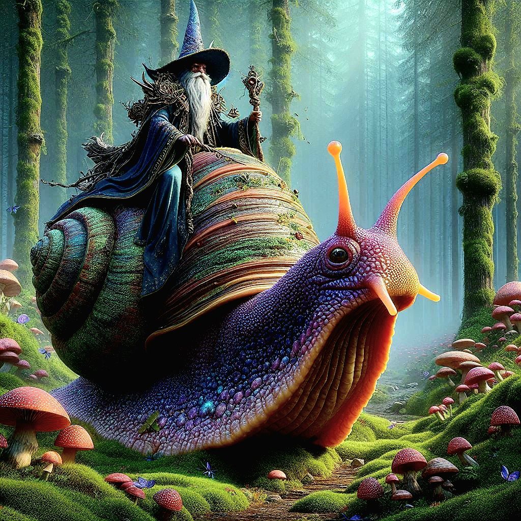 Wizard on a snail