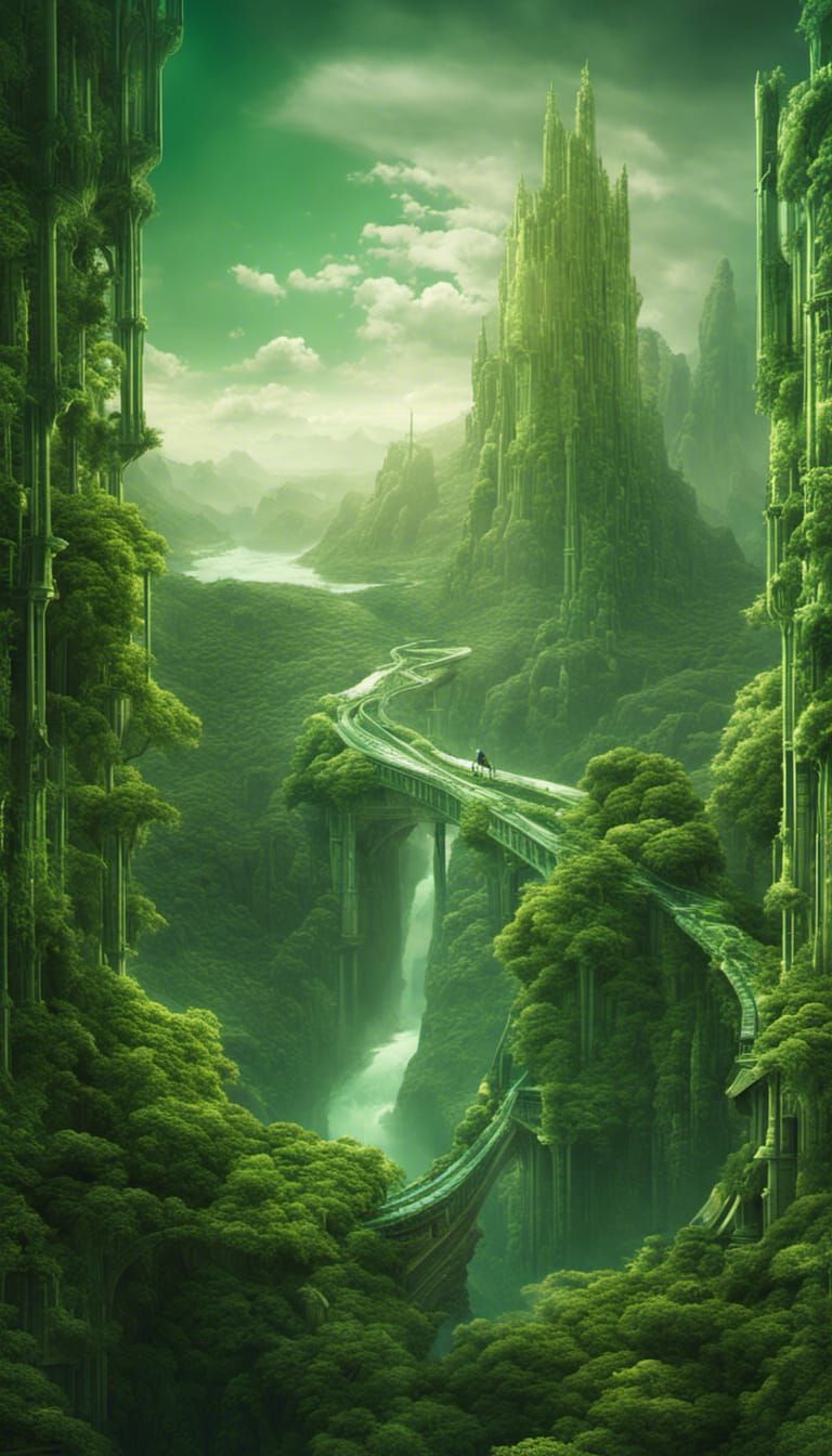 Green flowing energy Soul choice Epic cinematic brilliant st...