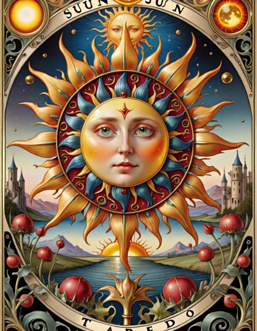 THE SUN TAROT CARD - AI Generated Artwork - NightCafe Creator