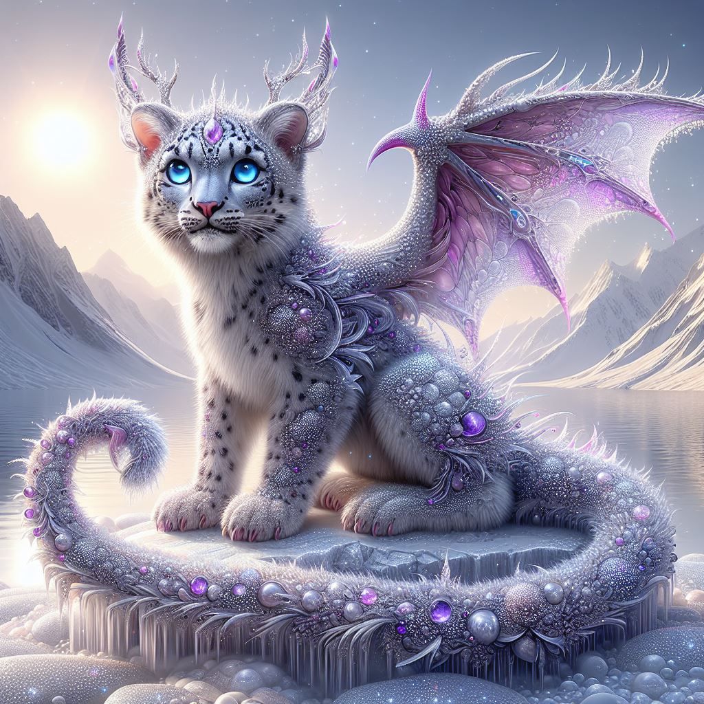 Winged Snow Leopard Hybrid