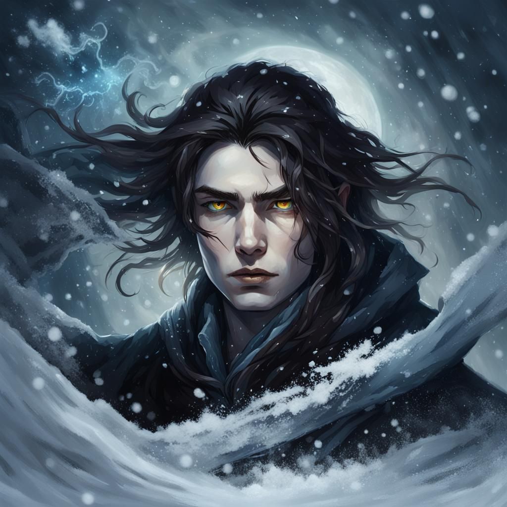 portrait of an ice wizzard / portrait d'une mage de glace