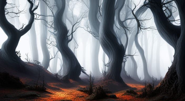 Large Twisted Forest - AI Generated Artwork - NightCafe Creator