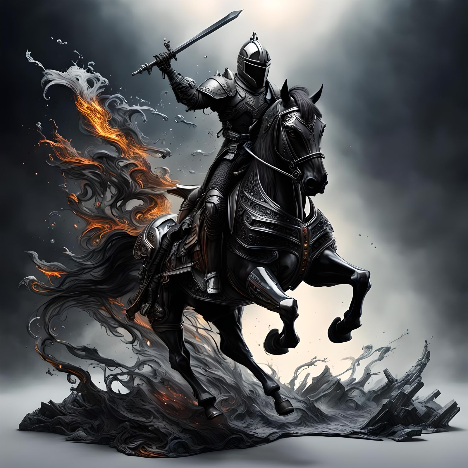 Ride Free, Black Knight. - AI Generated Artwork - NightCafe Creator