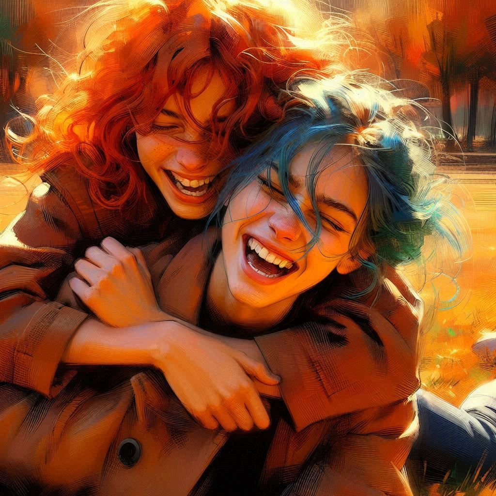 Roughhousing in the park