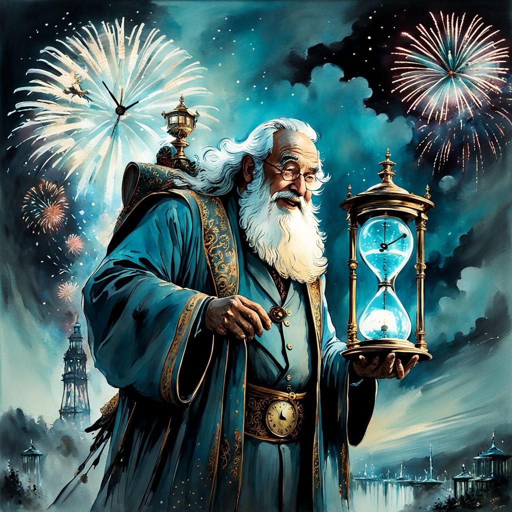 Happy New Year - Old Father Time   by @HalStorm