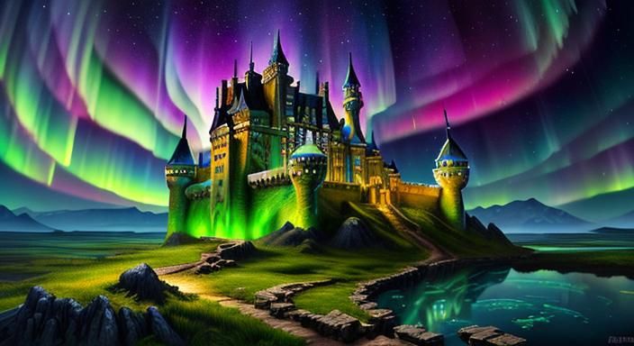 A very detailed castle with very detailed scenery with cool ...
