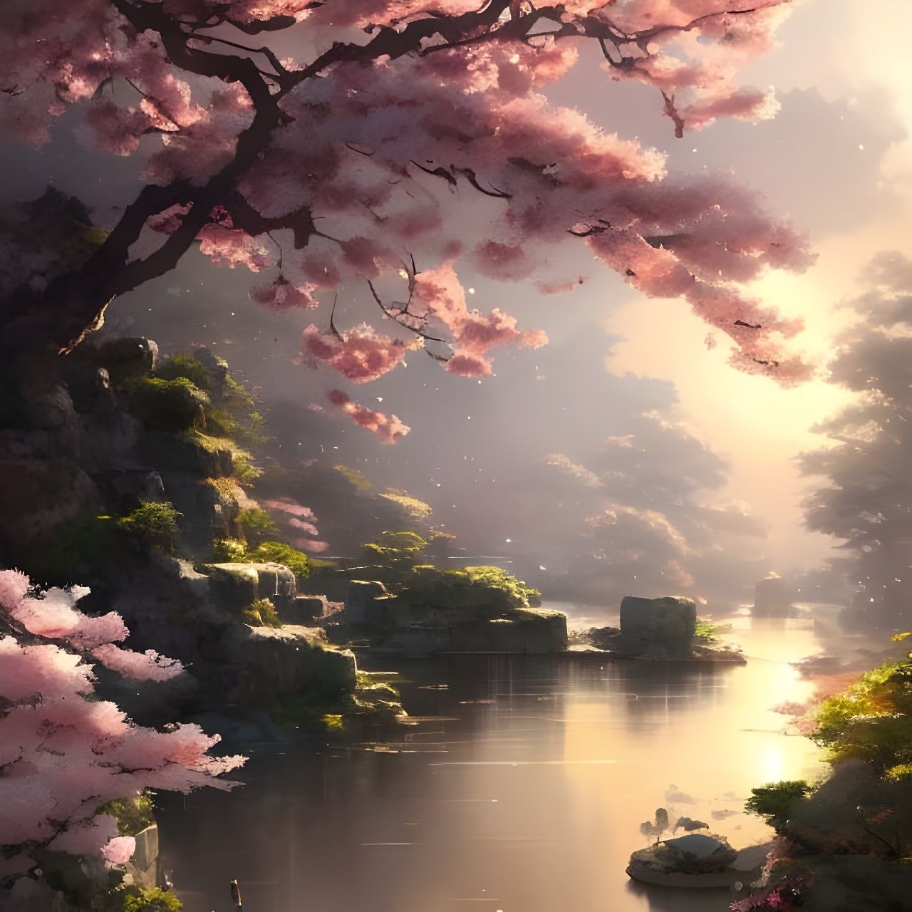 Cherry blossom peace  by @Evergreen