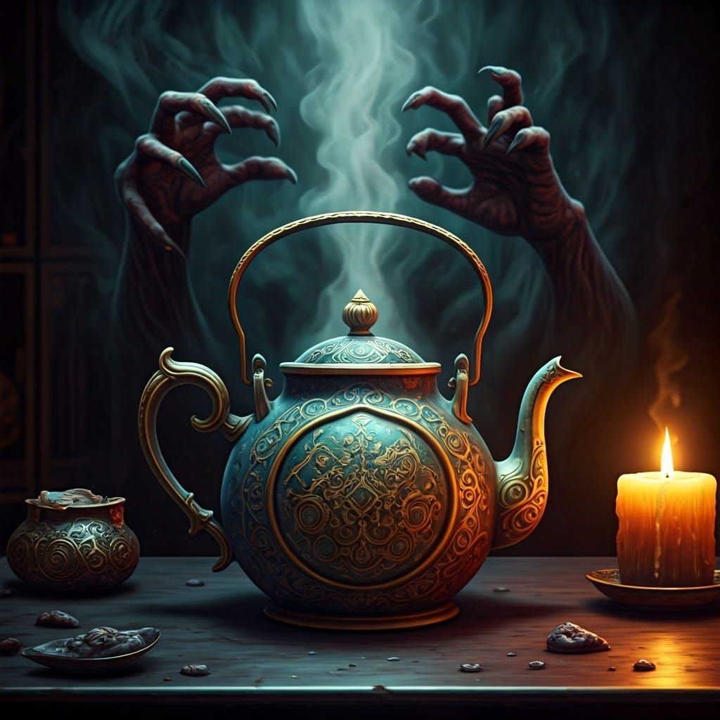 Cursed Teapot  by @dinsat