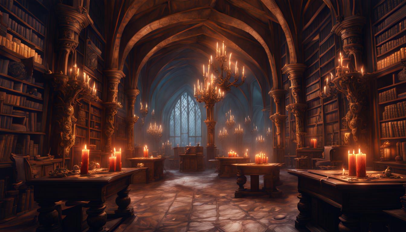 The Library of Candlekeep - AI Generated Artwork - NightCafe Creator