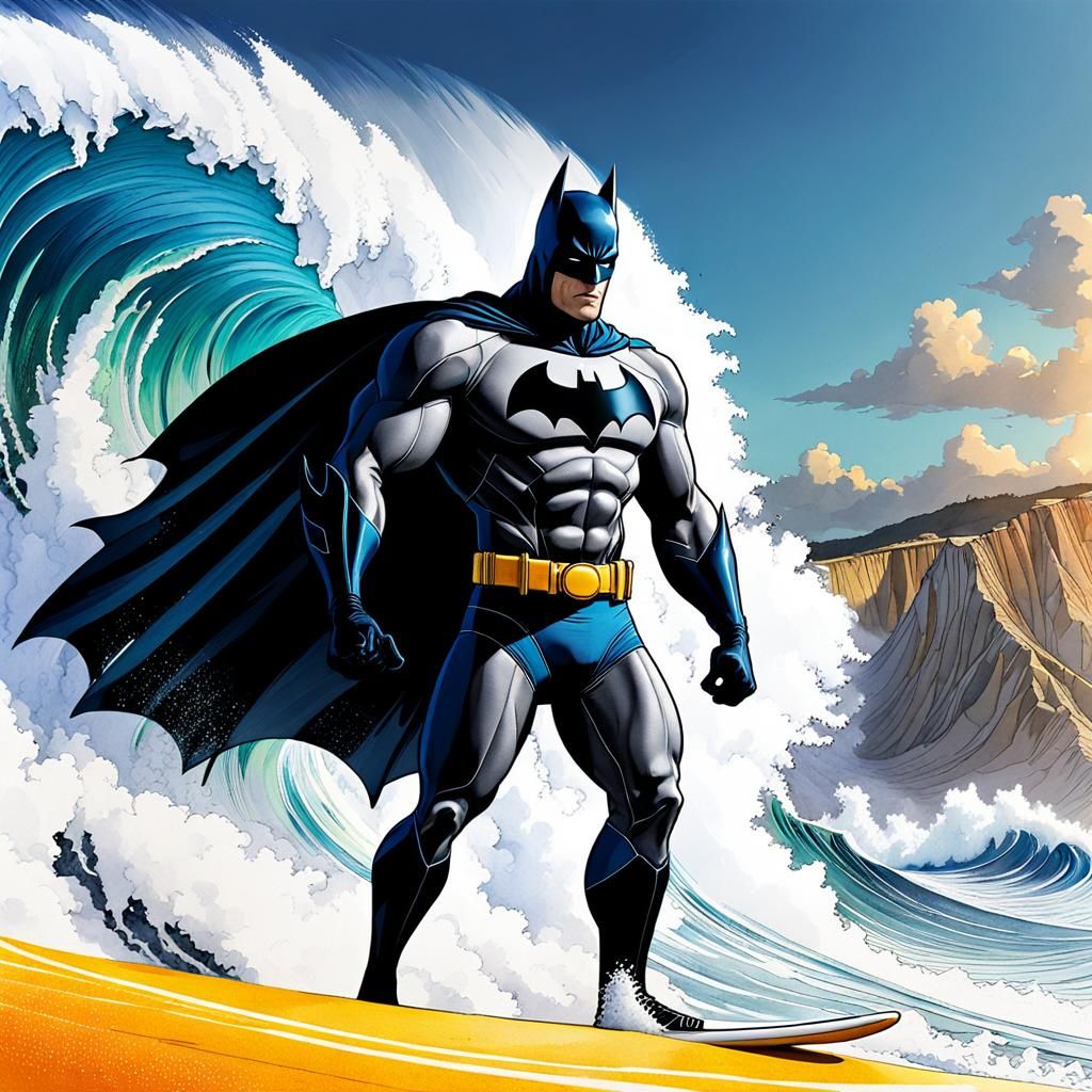 SURFER BATMAN BIG WAVE