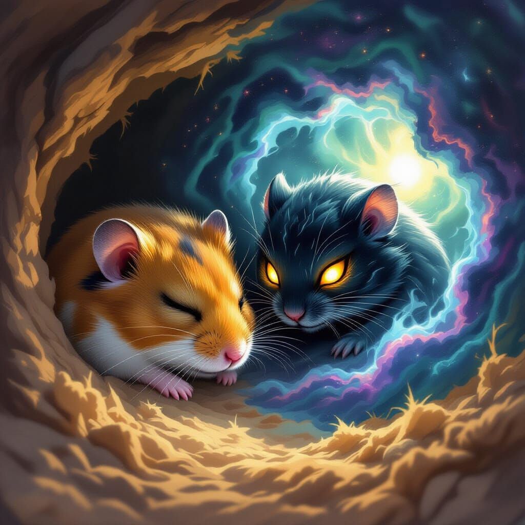 Hamster of Light vs Hamster of Darkness
