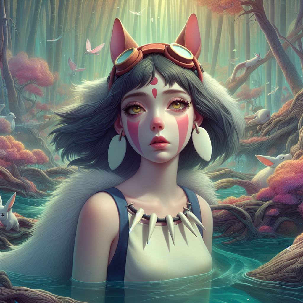 Inspired by the Japanese anime "Princess Mononoke" (1997) by Hayao Miyazaki