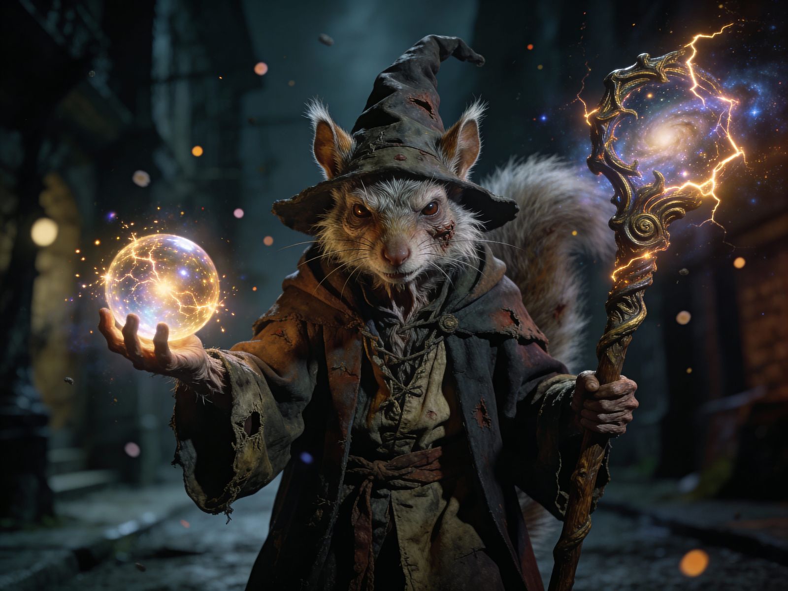 Aged Squirrel Wizard  by @Lady Anne